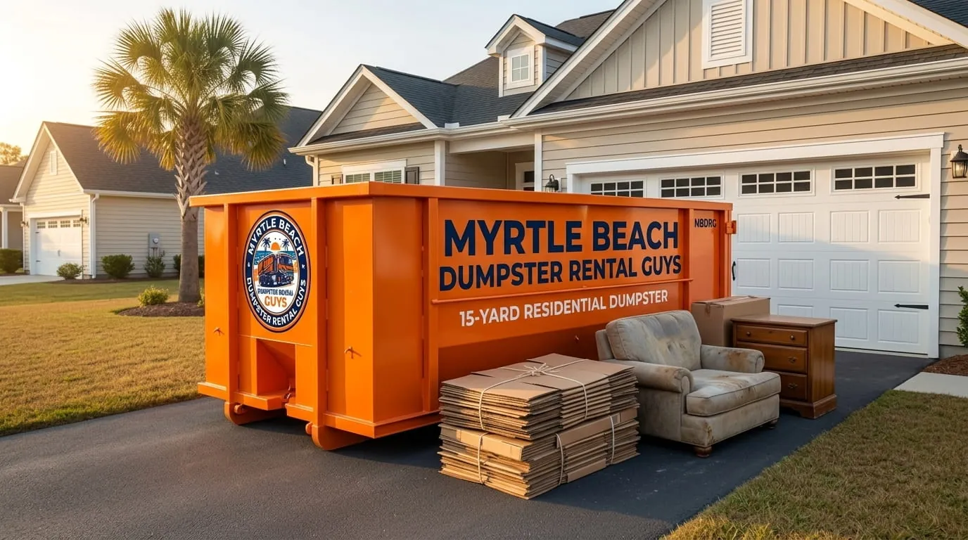 15 yard roll-off dumpster in Myrtle Beach, SC