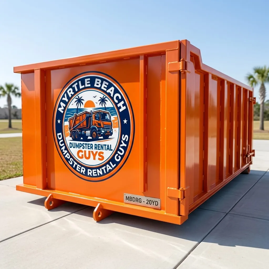 The full range of roll-off dumpster sizes from Myrtle Beach Dumpster Rental Guys